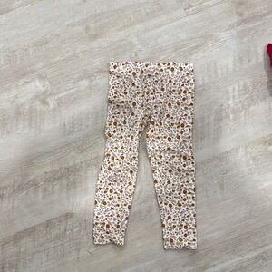Carter's Brown and White Floral Kids Leggings